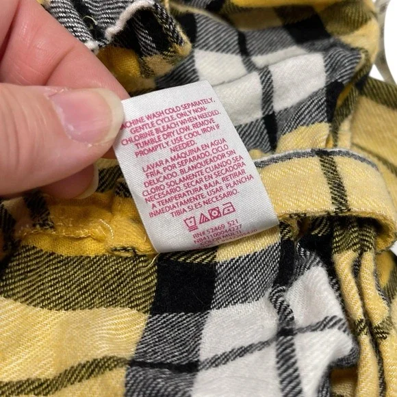 No Boundaries Juniors XXXL 21 Plaid Hooded Button Up Flannel Shirt Jacket - Picture 9 of 11